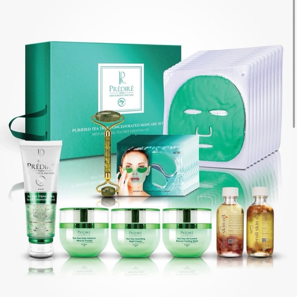 PRÉDIRÉ PARIS 32-Piece Tea Tree Clarity & Soothing Beauty Kit New